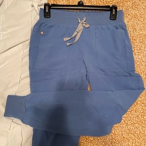 Figs XS Nepal skinny jogger scrub pants in XS- Ciel blue